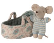 Baby Mouse in Carry Cot Blue